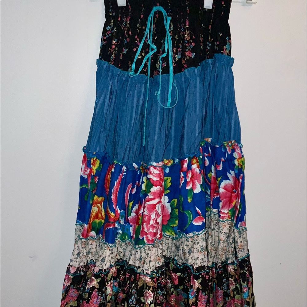 Eclectic Multicolored Bohemian Hippie Skirt Sz S